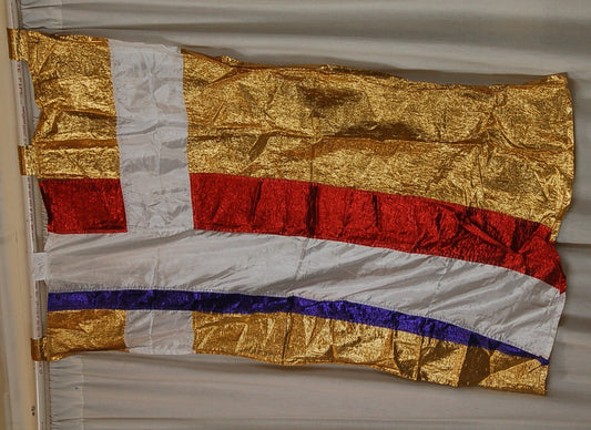 16 Gold red white patriotic Flags