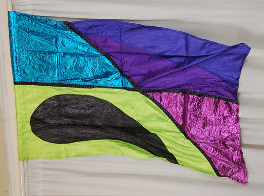 20 Purple green black blue Flags