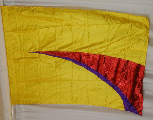 19 Yellow red purple Flags