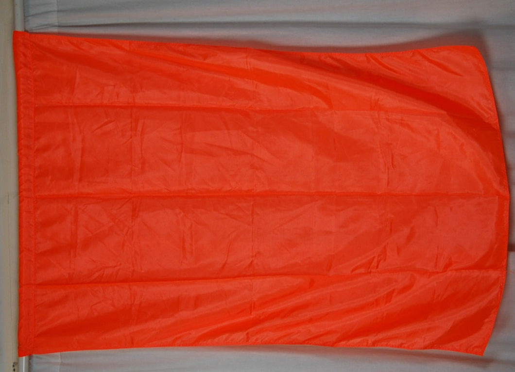 13 solid orange Flags