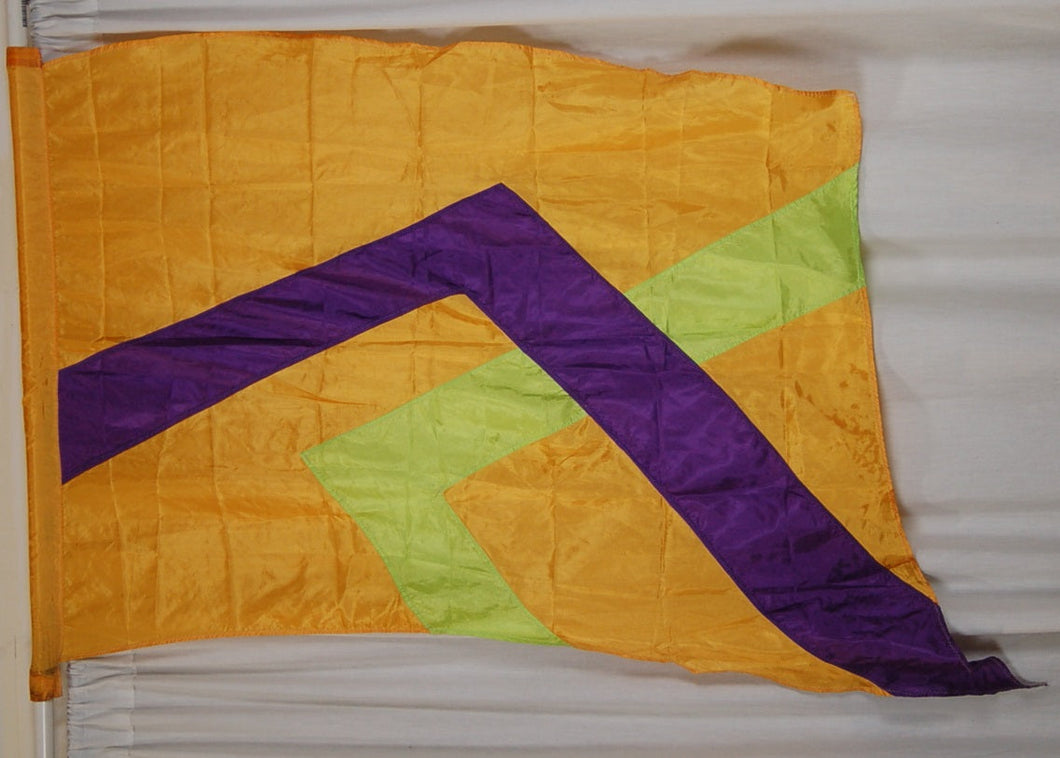 11 Orange/purple/green Flags
