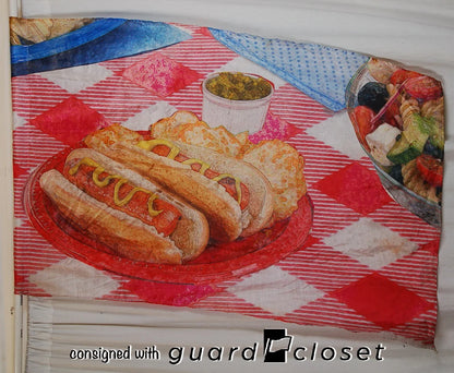 13 varied picnic food Flags