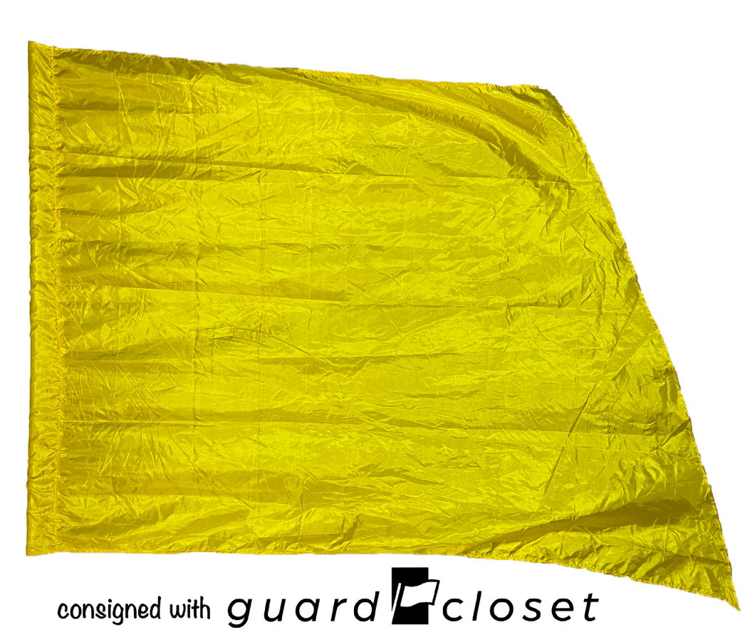13 solid lemon yellow flags