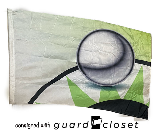 15 Green White Pinball Flags