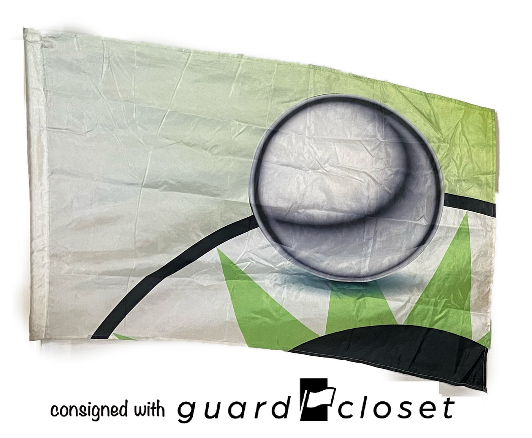 15 Green White Pinball Flags