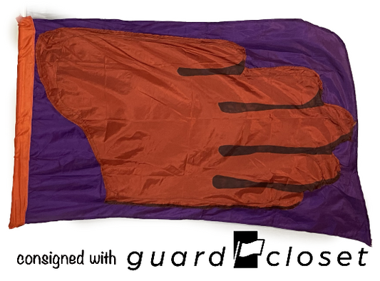 10 purple red hand flags