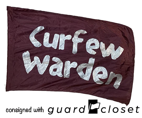 15 total maroon w/silver painted "Mom" flags