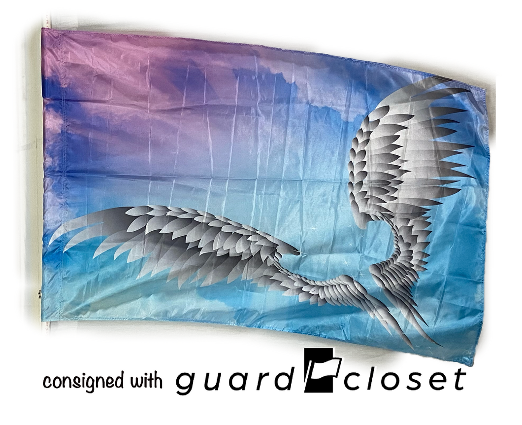 22 pink purple angel wing flags