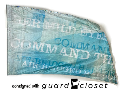 17 total green Statue of Liberty "The New Colossus" text flags by Field & Floor FX