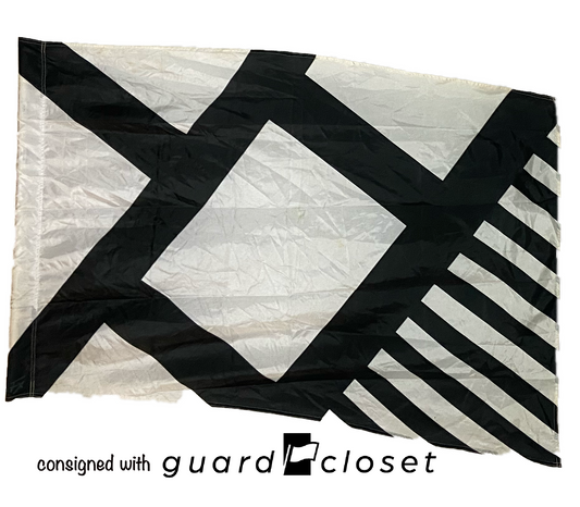 48 black white angular Field & Floor FX flags