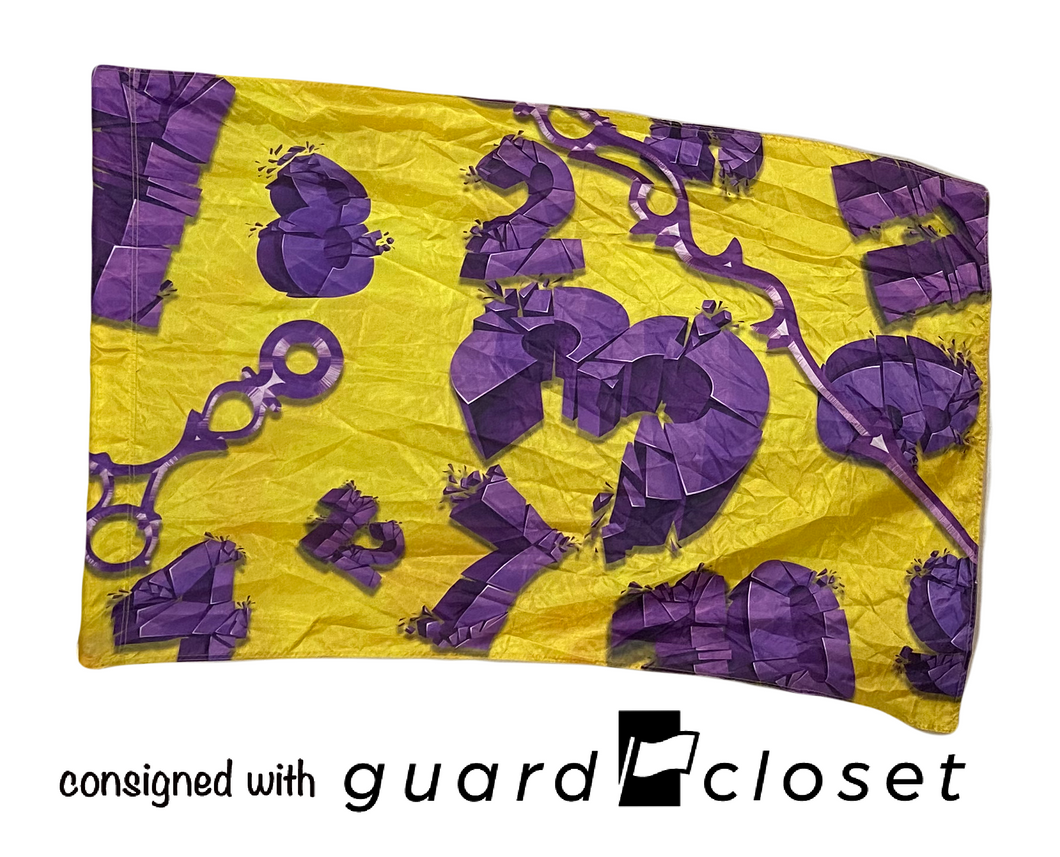 41 purple yellow exploding clock time flags