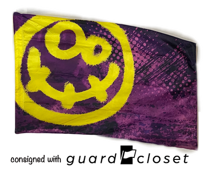 28 purple "Nirvana" "smiley" flags by Field & Floor FX