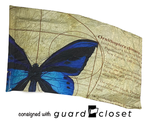 15 blue butterfly flags Showday Designs