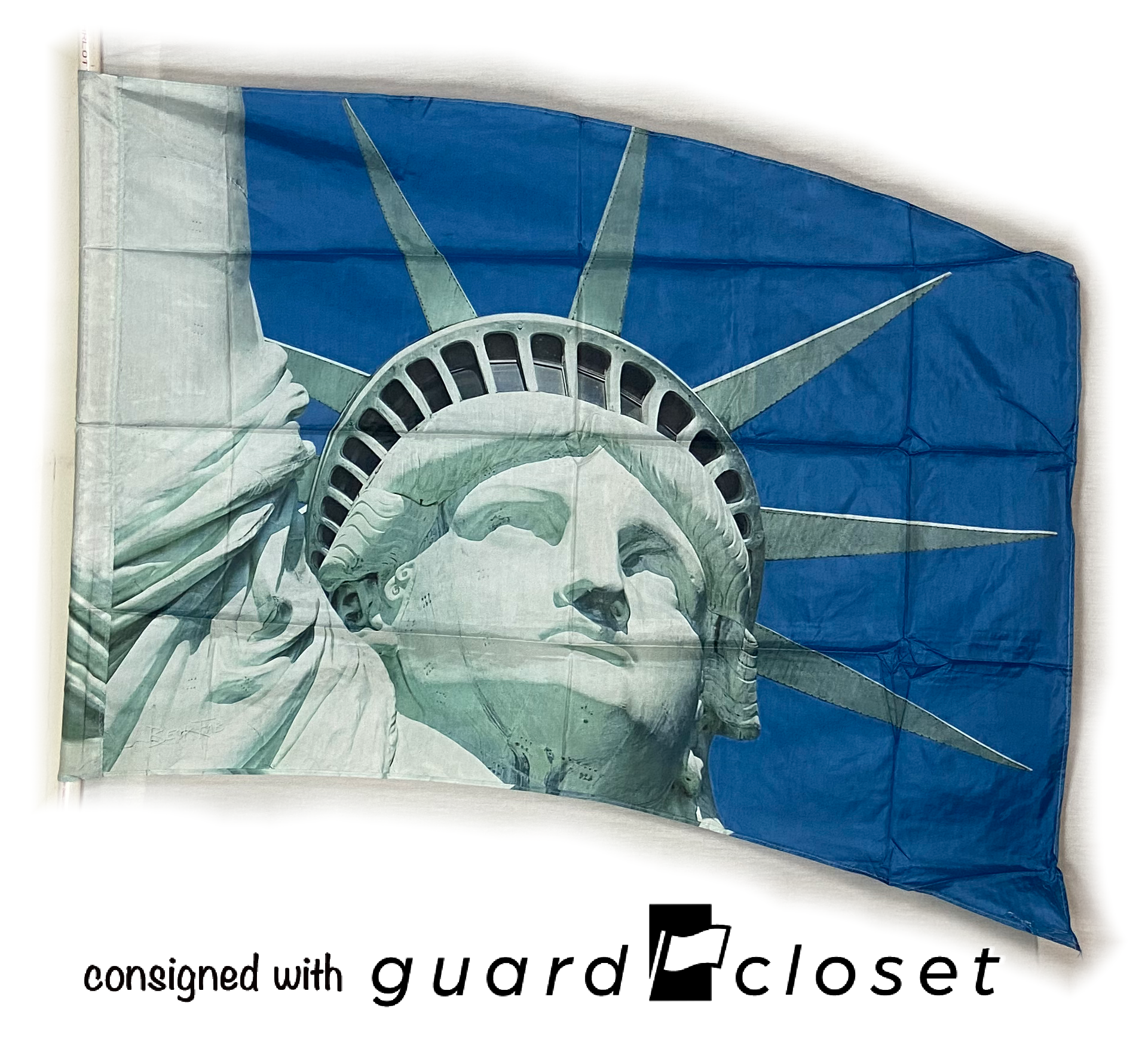 21 Statue of Liberty flags  36x52  printed poly china  excellent condition  PROFESSIONALLY MADE BY BECK FAB Beck Fab
