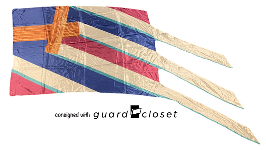 12 blue purple green wood cross flags