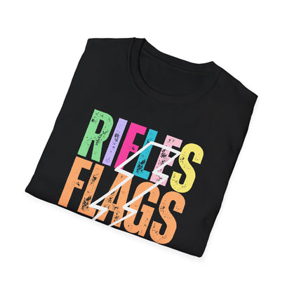 Starting Line Design Co - Colorful Lightning Bolt Flags Rifles Sabres Tee