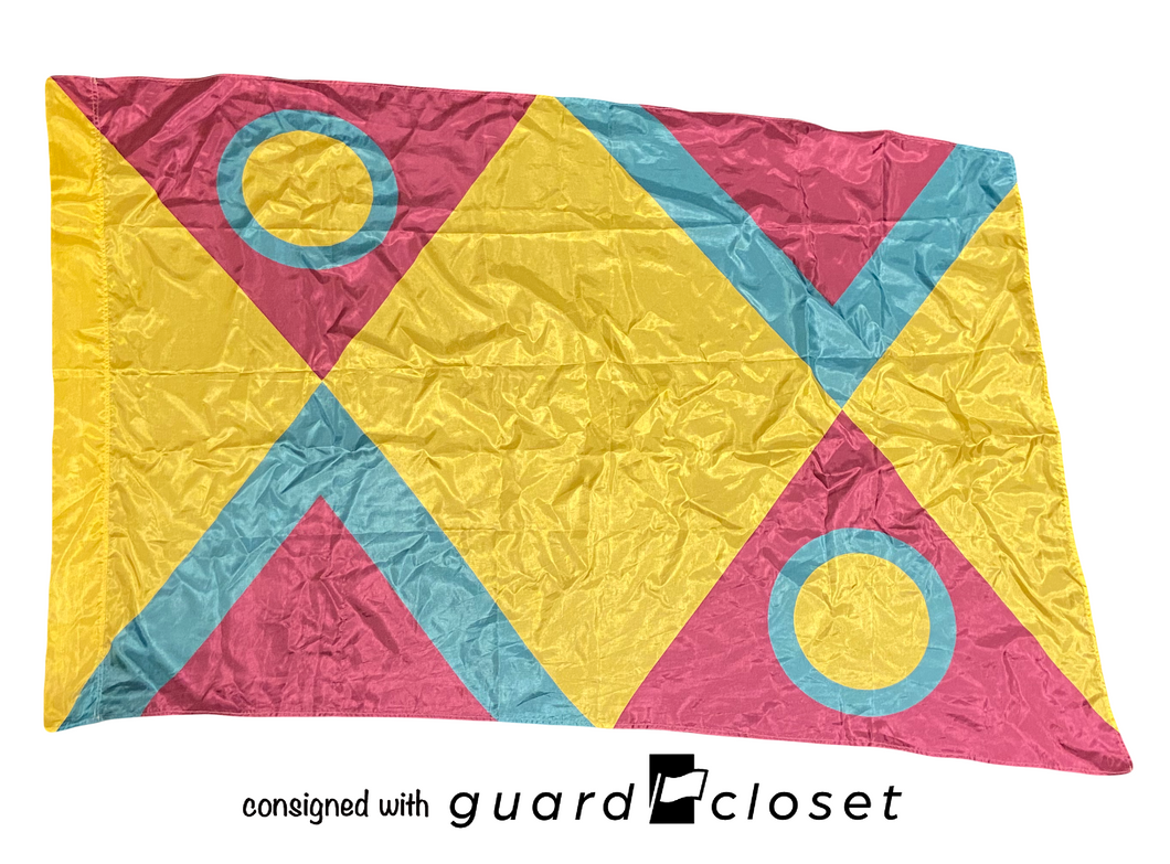 15 aqua yellow purple geometric flags by Field & Floor FX