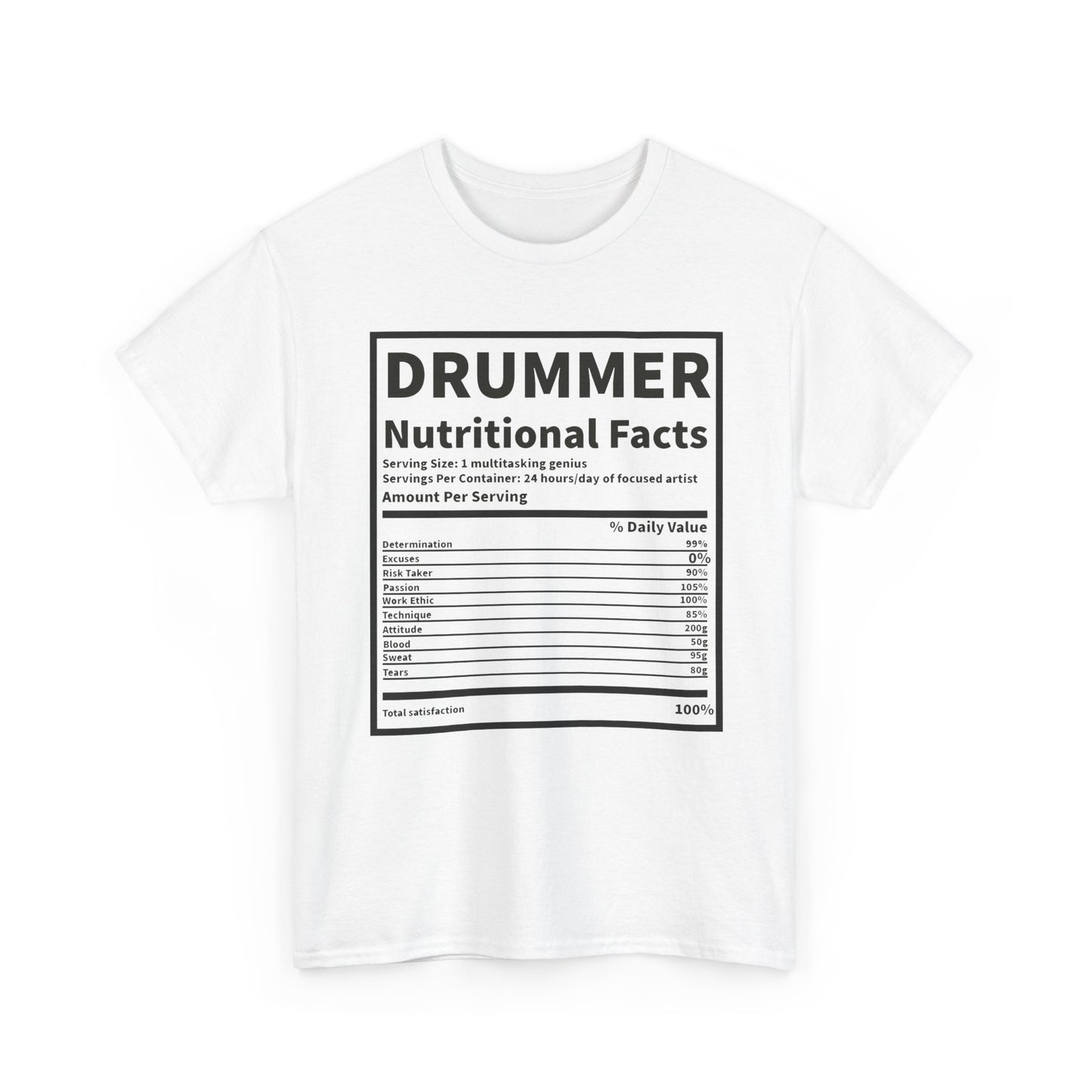 Drummer Nutritional Facts T‑Shirt