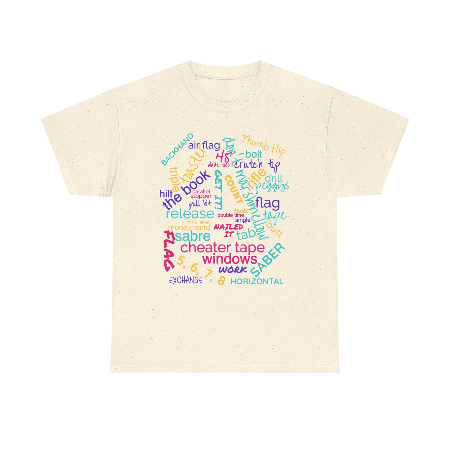 Colorful Word Cloud T‑Shirt — Playful Typography Graphic Tee