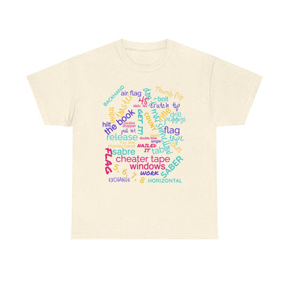 Colorful Word Cloud T‑Shirt — Playful Typography Graphic Tee