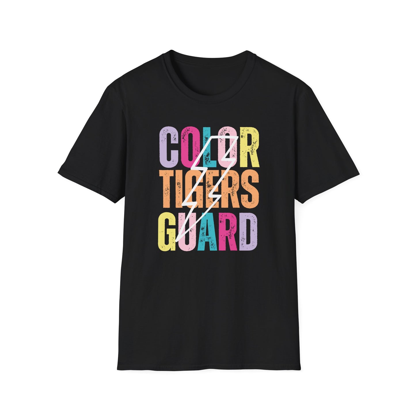 Starting Line Design Co - Custom Mascot Colorful Lightning Bolt Colorguard Tee