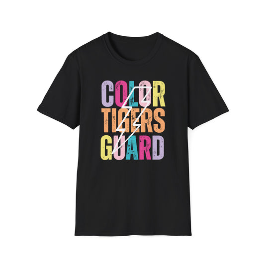 Starting Line Design Co - Custom Mascot Colorful Lightning Bolt Colorguard Tee