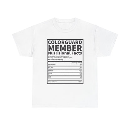 Colorguard Member Nutritional Facts T-Shirt