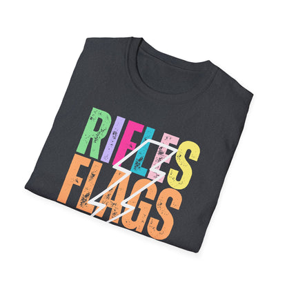 Starting Line Design Co - Colorful Lightning Bolt Flags Rifles Sabres Tee