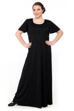 Load image into Gallery viewer, CHRISTINA (Style #119) - Flutter Sleeve Scoop Neckline Dress
