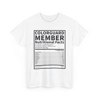 Colorguard Member Nutritional Facts T-Shirt