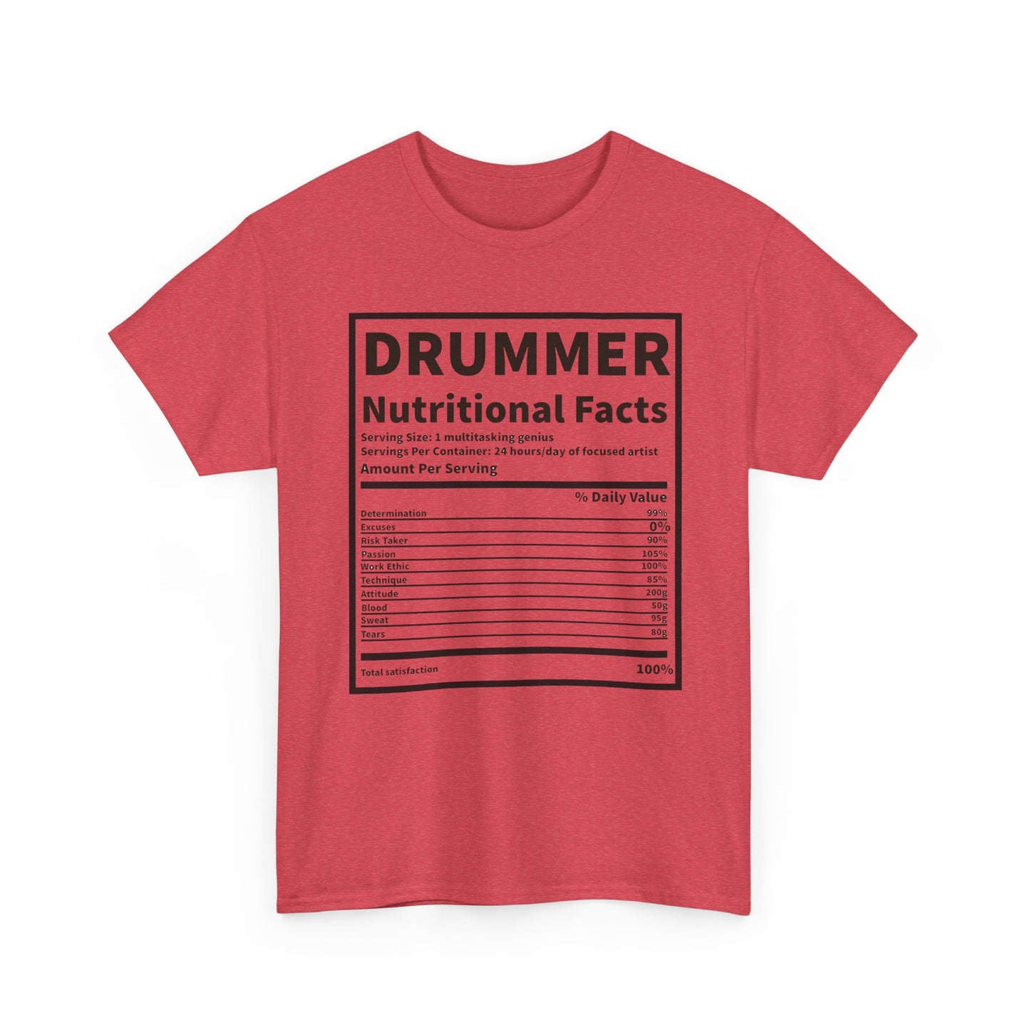 Drummer Nutritional Facts T‑Shirt