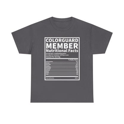 Colorguard Member Nutritional Facts T-Shirt