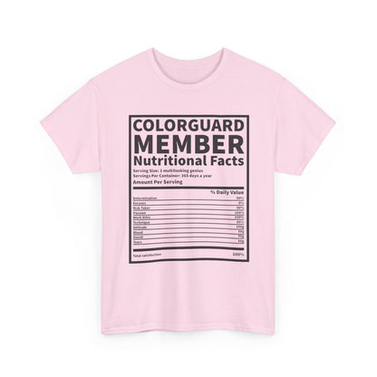 Colorguard Member Nutritional Facts T-Shirt