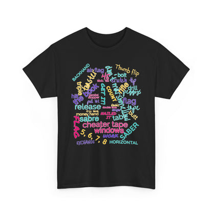 Colorful Word Cloud T‑Shirt — Playful Typography Graphic Tee