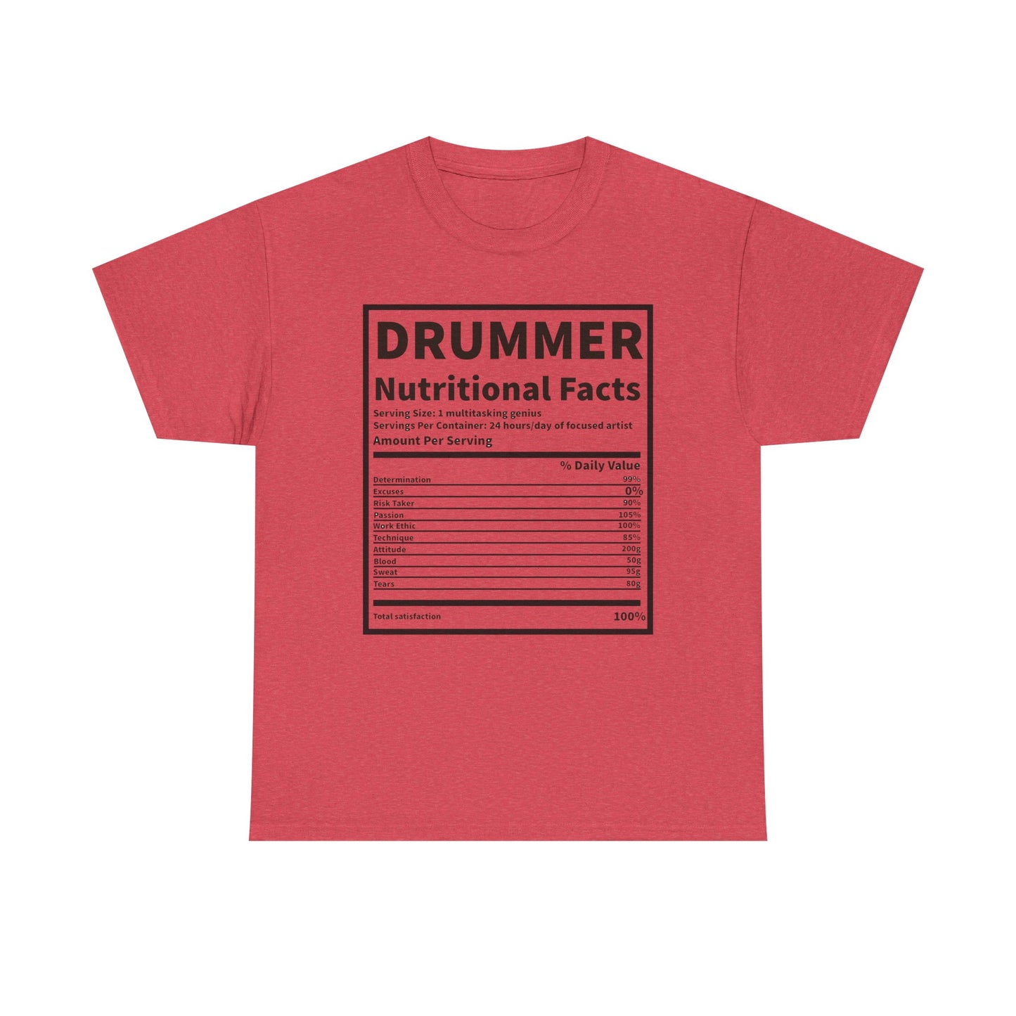Drummer Nutritional Facts T‑Shirt