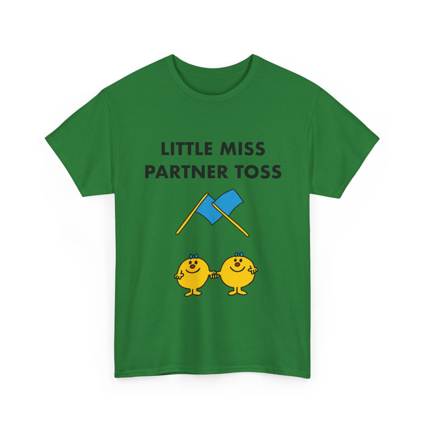 Little Miss Partner Toss Tee — Playful Guard & Marching Arts Shirt