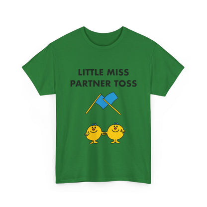 Little Miss Partner Toss Tee — Playful Guard & Marching Arts Shirt