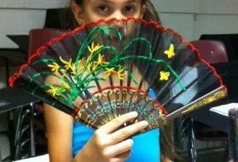 16 Embroidered Hand Fans