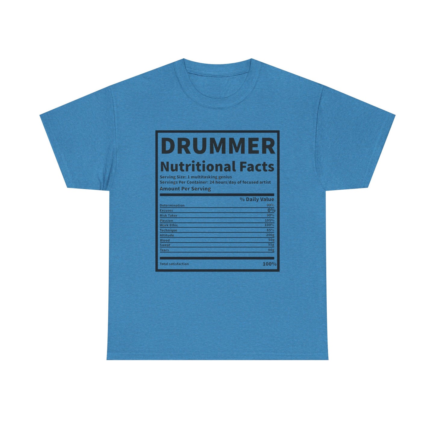 Drummer Nutritional Facts T‑Shirt