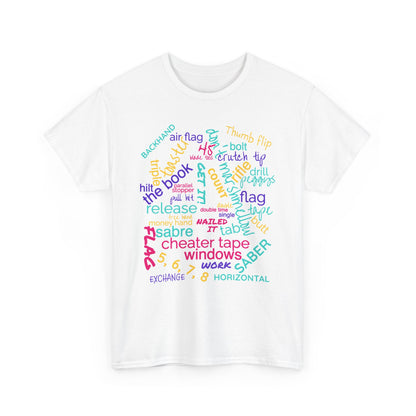 Colorful Word Cloud T‑Shirt — Playful Typography Graphic Tee