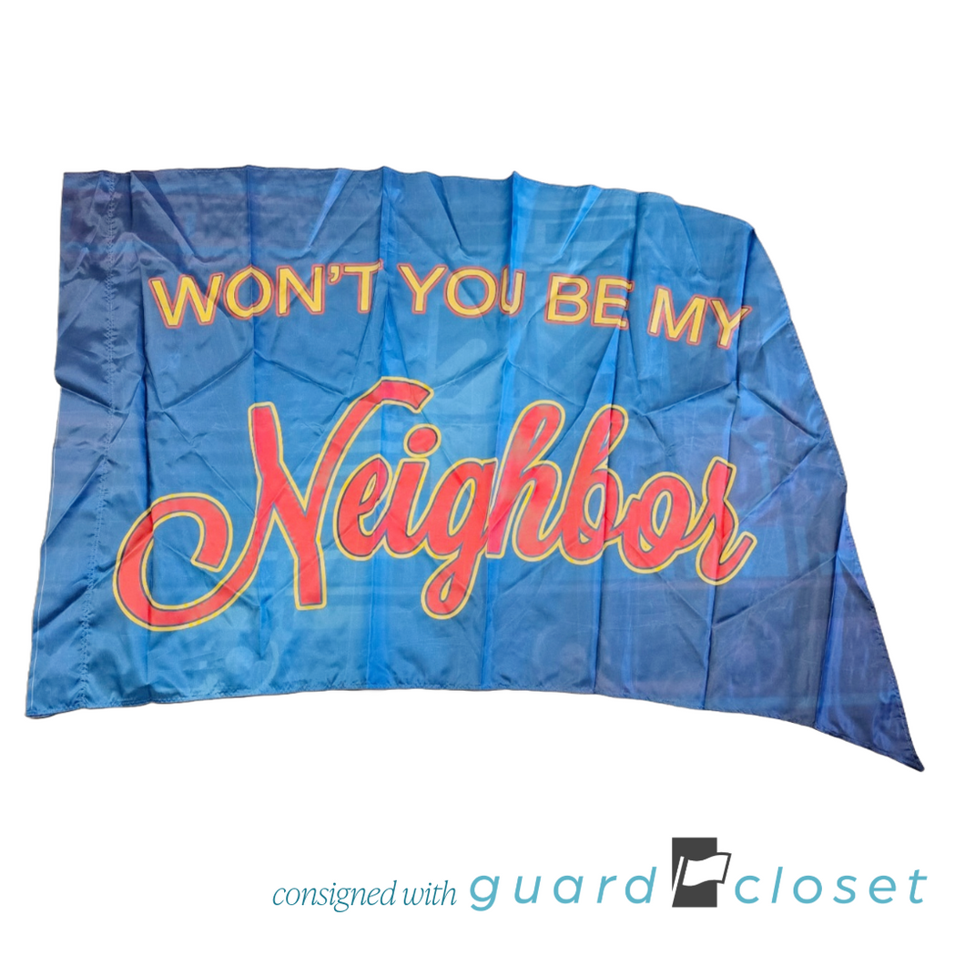 8 Mister Rogers Won't You Be My Neighbor blue flag by Digital Performance Gear
