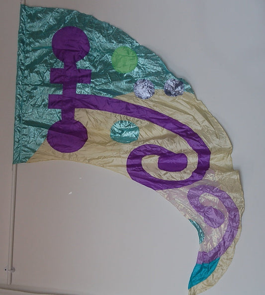 39 green purple swing flags