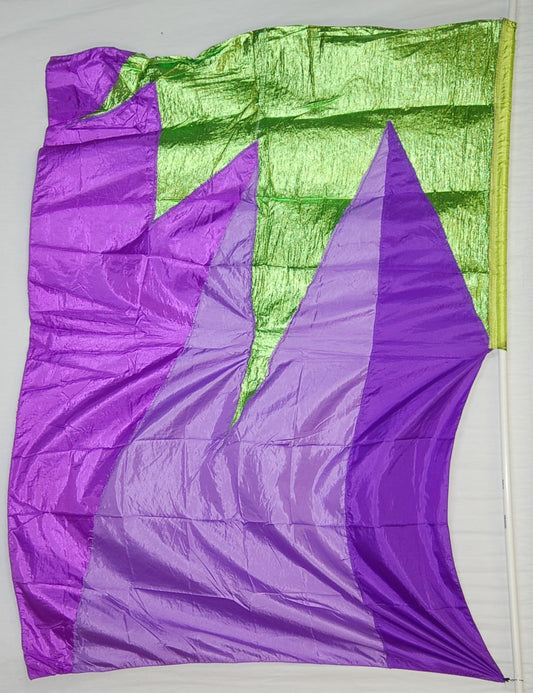67 purple green swing flags