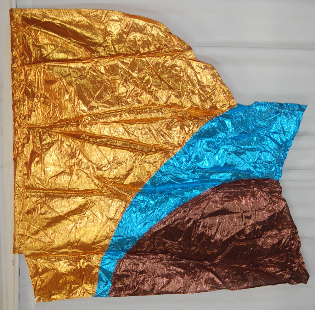 25 Gold Blue Brown Flags