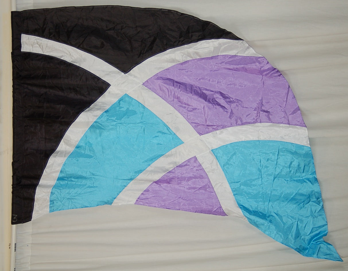 9 Purple Blue Flags