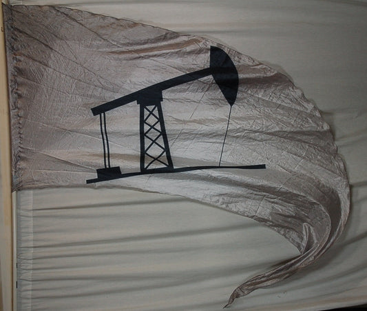 35 white "oil rig" Western Winter Guard Tarps swing flags