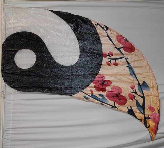 18 Orange Ying-yang swing Flags by R&S Marching Arts