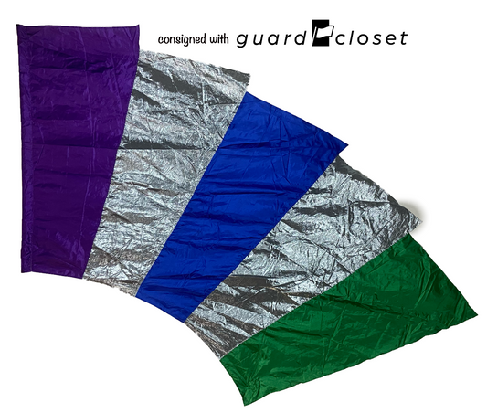 16 purple blue green silver swing flags