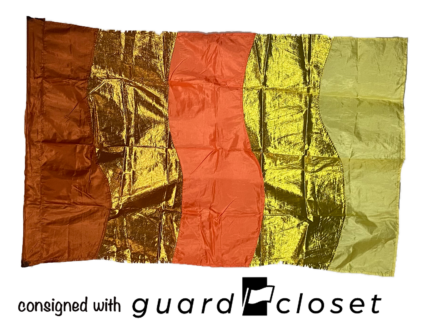 5 Orange gold Flags