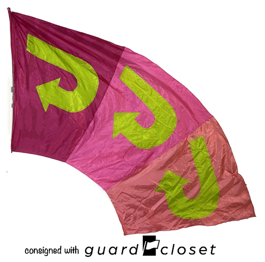 17 pink green arrows swing flags